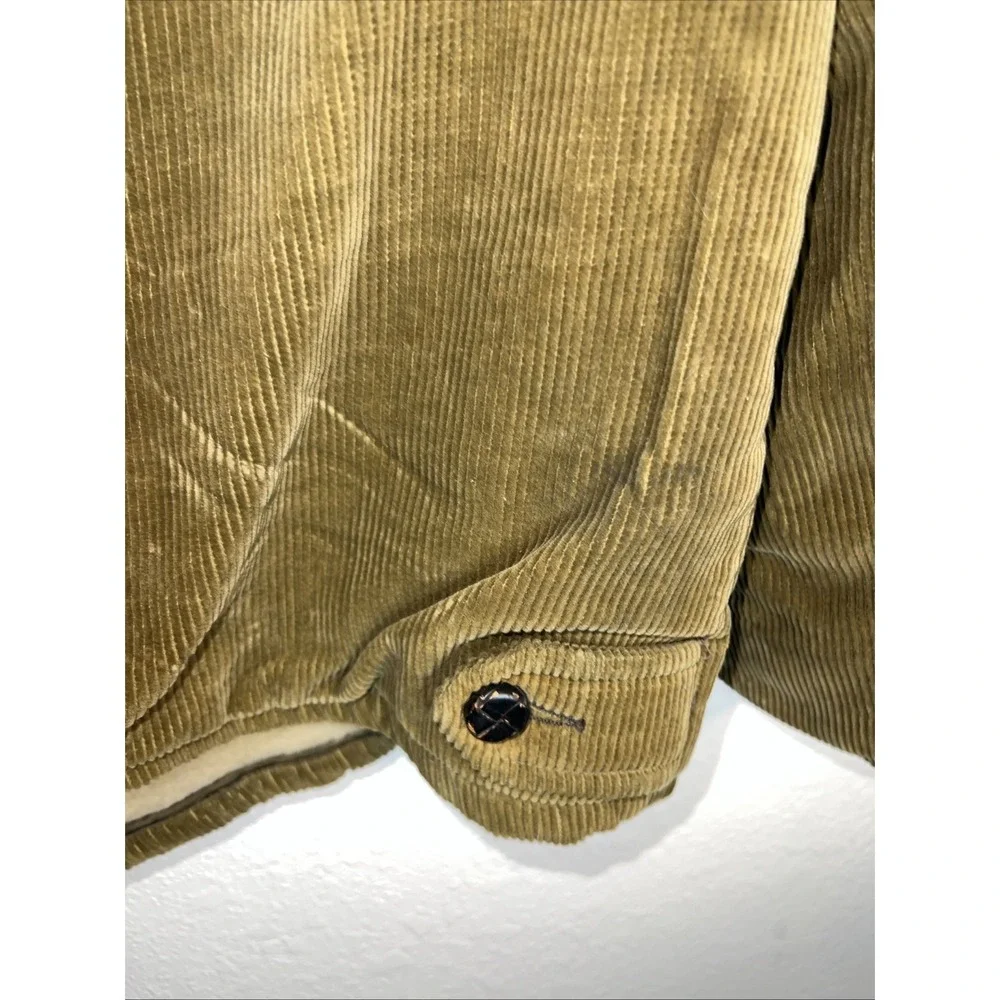 Vintage Men's Made In Canada Heavy Sherpa Lined Courdory Jacket Brown/Tan Sz‎ 38